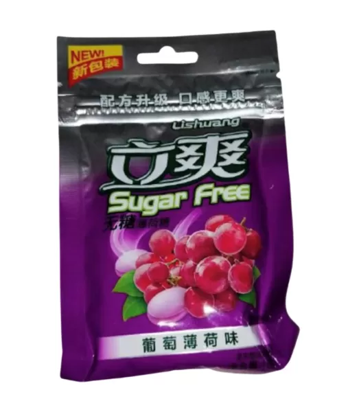 Конфеты Lishuang Виноград-Мята Sugar Free, 15г